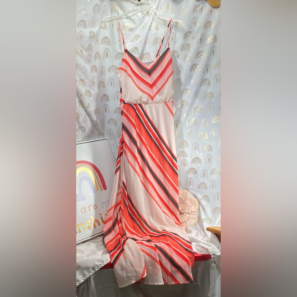 HeartSoul Vibrant Red and Pink Striped dress